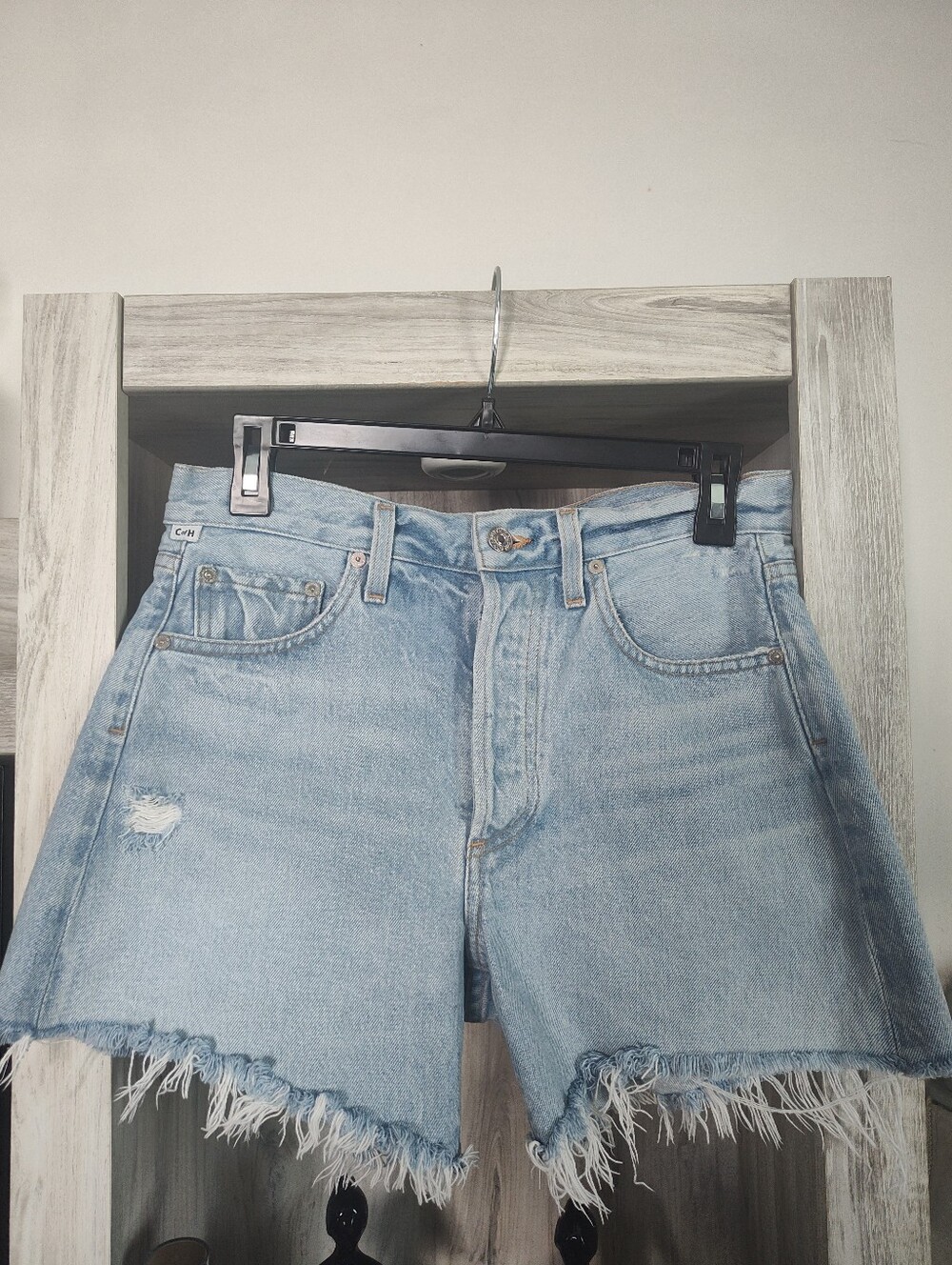 Citizens Of Humanity Light Blue Distressed Jean Shorts SZ 25 New No Tags